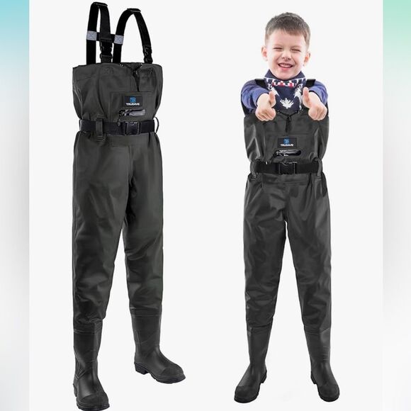 Trudave Youth Waders Cleated Boots Black Size 10/11 NWT - Picture 4 of 8